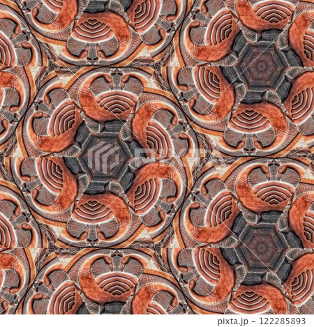 Decorative wooden texture for wall covering. Wood material texture for reed, rug, floor tiles, carpet, fabric, stem, straw, wicker, sisal matting surface printing. Modern wooden frame for decoration 122285893