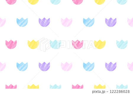 チューリップのシームレスパターン D-1' チューリップのシームレスパターン D-1' 122286028