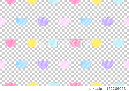 チューリップのシームレスパターン D-1' チューリップのシームレスパターン D-1' 122286028