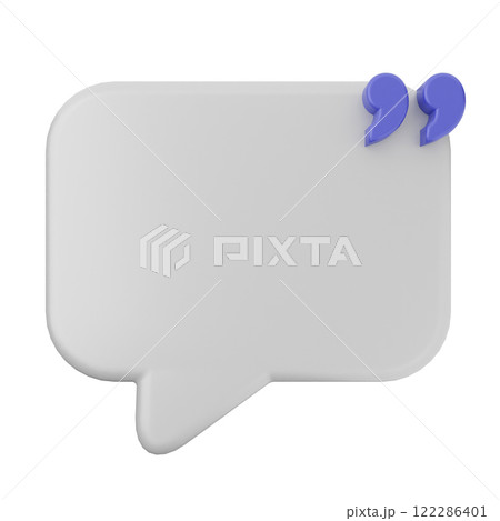 3d chat speech talk bubble icon illustration 122286401