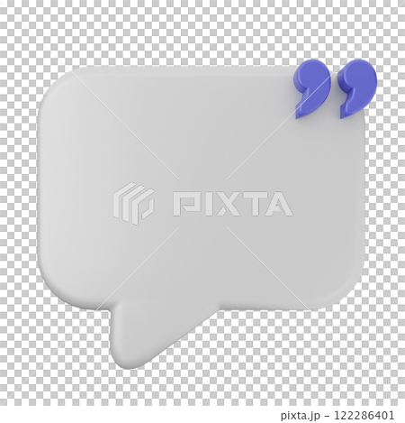 3d chat speech talk bubble icon illustration 122286401