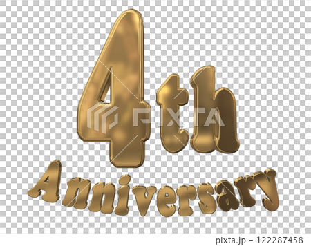 3DCG 人物「4th Anniversary/4th Anniversary 標記閃光」金色、金色 3DCG 人物「4th Anniversary/4th Anniversary 標記閃光」金色、金色 122287458