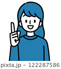 人差し指を立てている女の子 122287586