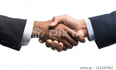 握手をするビジネスマンの手元 握手をするビジネスマンの手元 122287982