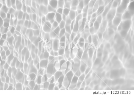 Abstract white transparent water shadow surface texture natural ripple background 122288136