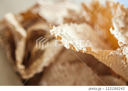 Eco friendly brown paper honeycomb wrap for product packaging parcel carton box 122288242