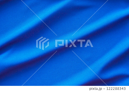 Blue sports clothing fabric football shirt jersey texture Blue sports clothing fabric football shirt jersey texture 122288343