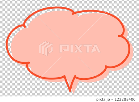 Speech bubble cloud shape 122288400