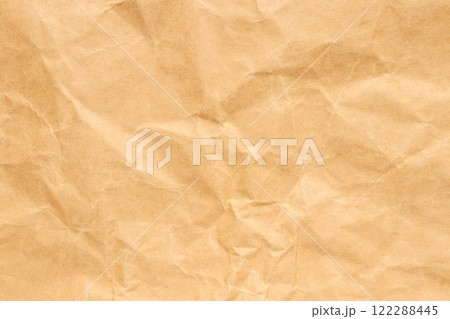 Abstract crumpled and creased recycle brown paper texture background 122288445