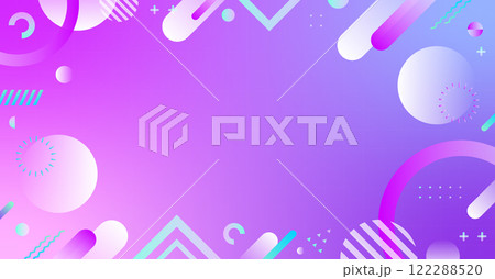 Z世代向けの近未来感 グラデーション 幾何学模様の背景 122288520