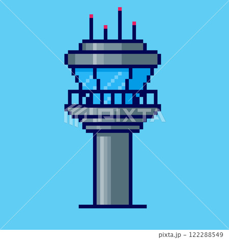 Pixel art Control Tower game asset design Pixel art Control Tower game asset design 122288549
