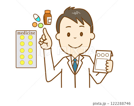 薬剤師が薬の説明をする 122288746