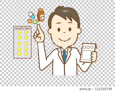 薬剤師が薬の説明をする 122288746