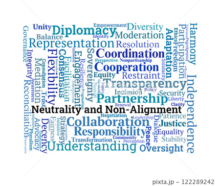Neutrality and Non-Alignment Word Cloudのイラスト素材 [122289242] - PIXTA
