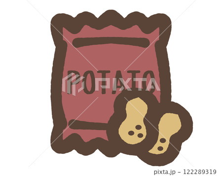 ポテトチップスのイラスト素材 122289319