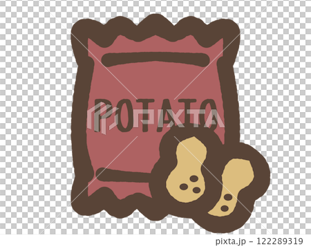 ポテトチップスのイラスト素材 122289319