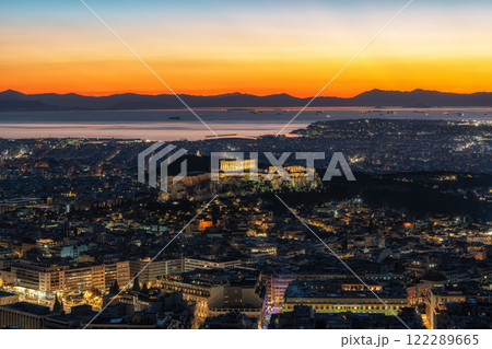Sunset View over Athens and Acropolis Sunset View over Athens and Acropolis 122289665