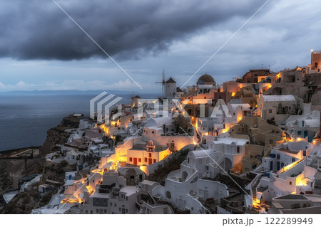 Oia Santorini Sunrise View Oia Santorini Sunrise View 122289949