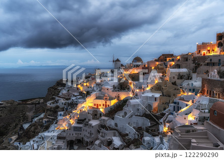 Oia Santorini Sunrise View Oia Santorini Sunrise View 122290290