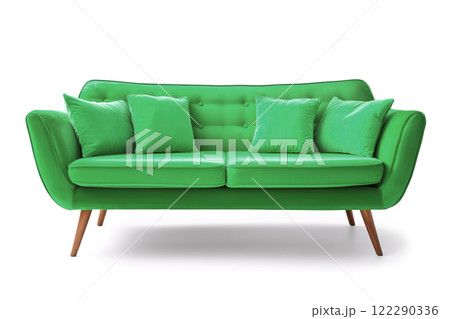 Sofa isolated on white background. 122290336