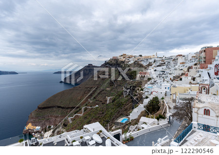 Panoramic View of Fira Santorini 122290546