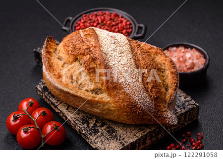 Homemade fresh crispy wholemeal bread 122291058