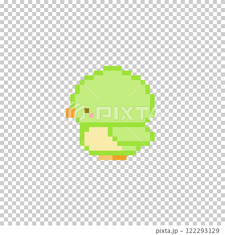 Yellow-green bird pixel art, profile Yellow-green bird pixel art, profile 122293129