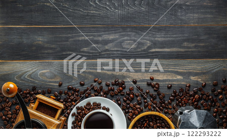 Coffee beans, coffee mugs, coffee grinders, coffee kettles 122293222