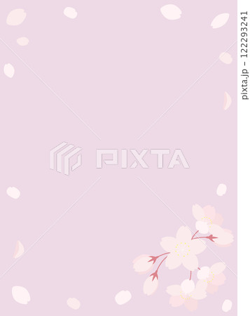 桜の花のバナー背景素材 縦長 桜の花のバナー背景素材 縦長 122293241