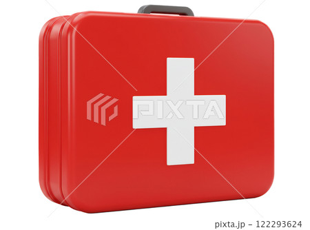 メディカルキット、赤い救急箱 メディカルキット、赤い救急箱 122293624