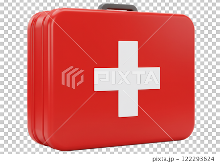 メディカルキット、赤い救急箱 メディカルキット、赤い救急箱 122293624