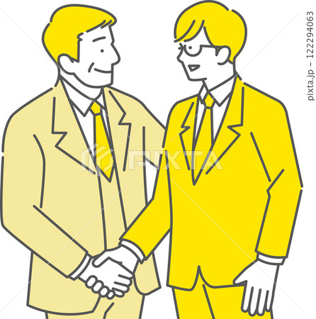 新入社員と上司が握手するビジネスシーン 新入社員と上司が握手するビジネスシーン 122294063