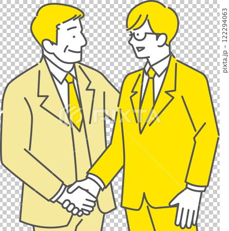 新入社員と上司が握手するビジネスシーン 新入社員と上司が握手するビジネスシーン 122294063