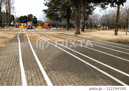 入間市消防出初式　一斉放水訓練　ノズル 122294588