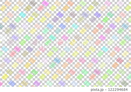 A pattern of five short, jagged, colorful lines arranged alternately 122294684