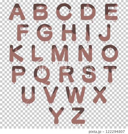 Chocolate-like alphabet Chocolate-like alphabet 122294807
