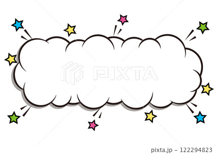 アメコミ風のポップな長いふきだしのイラスト アメコミ風のポップな長いふきだしのイラスト 122294823