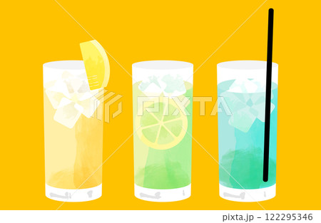 カクテルのベクターイラストセット お酒 アルコール モスコミュール 122295346