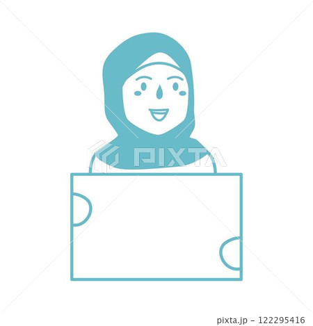 people holding blank placard 122295416