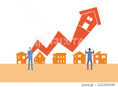 住宅価格の高騰と悩む人々 122295494