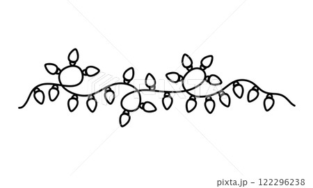 Decorative garland with light bulbs 122296238