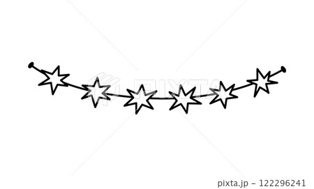 Decorative garland with stars Decorative garland with stars 122296241