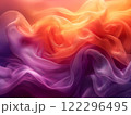 Colorful silk fabric swirls create an abstract composition. Generative AI 122296495