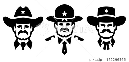 Sheriff. Logo set. 122296566