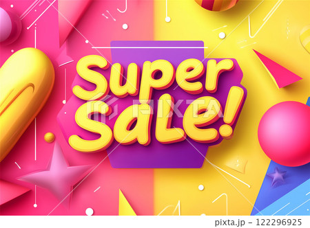 Banner template for advertising discounts 122296925