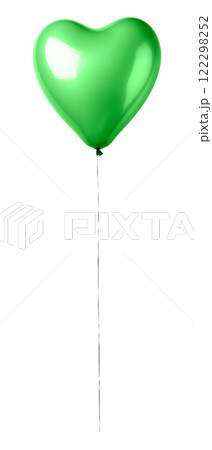 緑色のハート型の風船 緑色のハート型の風船 122298252