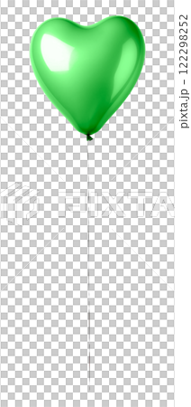 緑色のハート型の風船 緑色のハート型の風船 122298252