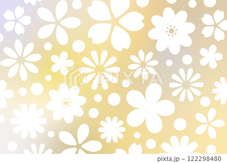 花柄のグラデーション背景 花柄のグラデーション背景 122298480