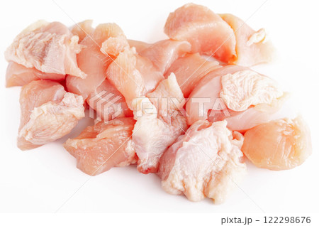 一口大の鶏ムネ肉 122298676