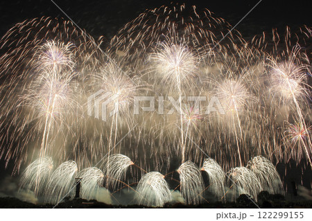 2011年 酒田花火ショー ワイドスターマイン 122299155